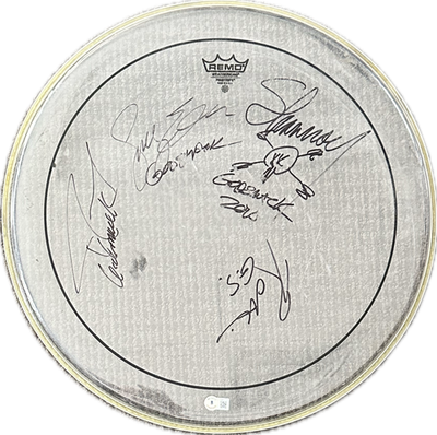 Godsmack Concert Used Drumhead Band x4 Signed Beckett0