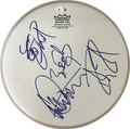 Cheap Trick Signed Drumhead Nielsen, Zander, Carlos, Petersen BECKETT LOA0