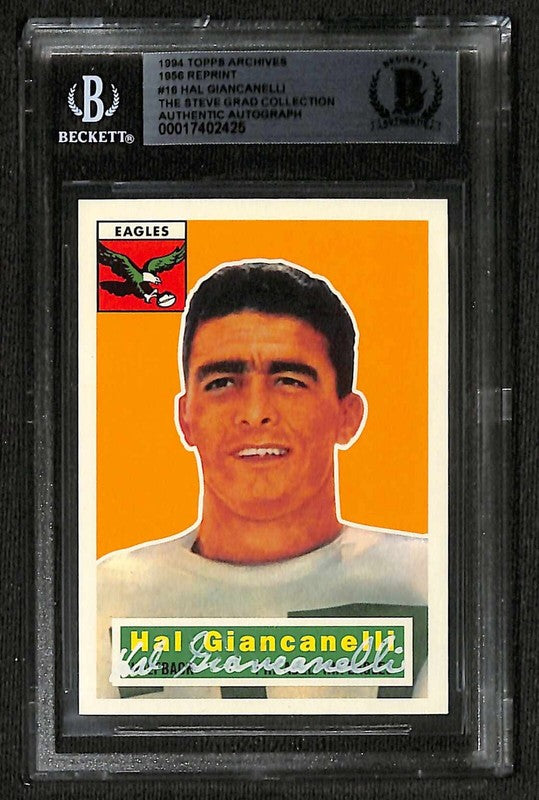 Hal Giancanelli Eagles 1994 Topps Archives 1956 #16 Signed Card BECKETT0