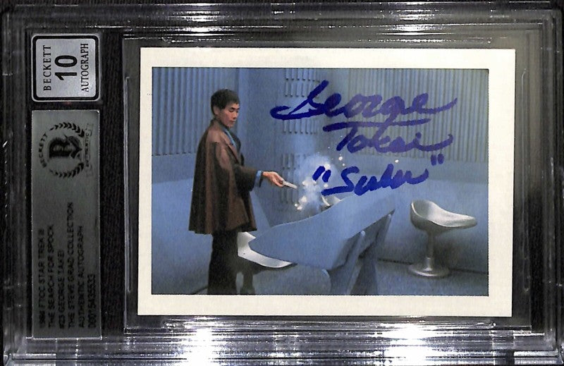 George Takei Sulu Signed 1984 FTCC Star Trek III #23 Auto 10 BECKETT0
