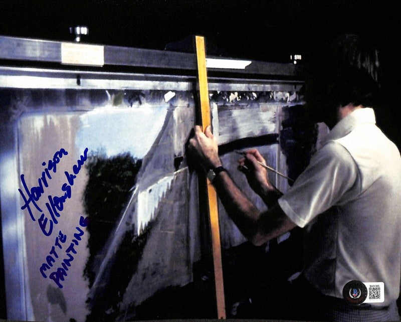 Star Wars ILM Matte Painter Harrison Ellenshaw Signed & Insc 8x10 Photo BECKETT0