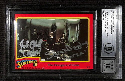1981 Topps Superman II Cast Signed Card O’Halloran Douglas BECKETT AUTO 100