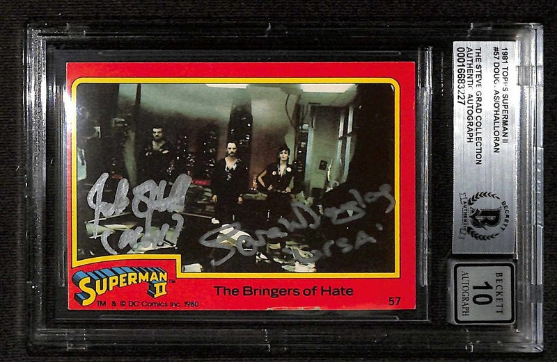 1981 Topps Superman II Cast Signed Card O’Halloran Douglas BECKETT AUTO 100