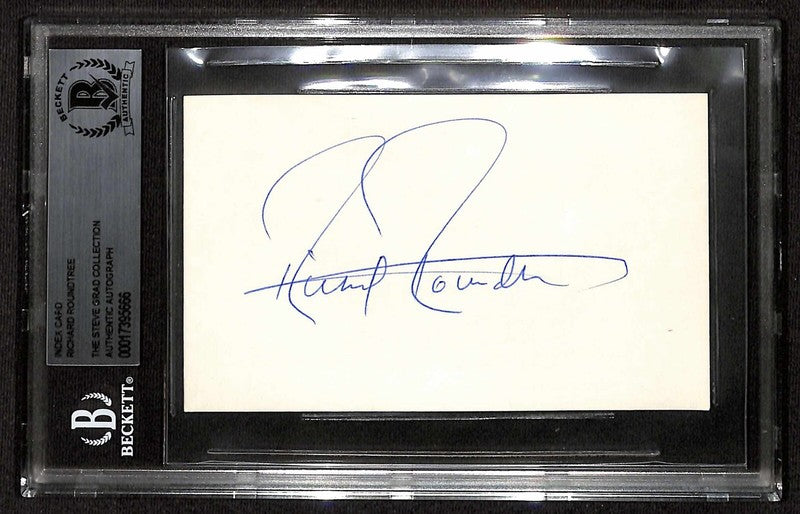 Richard Roundtree "SHAFT" Signed 3x5 Index Card Beckett Encapsulated 0
