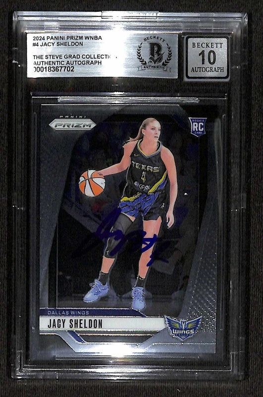 Jacy Sheldon 2024 Panini Prizm WNBA RC #4 BECKETT AUTO GRADE 10 0