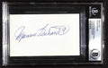 Maurice Richard Canadiens HOF Signed 3x5 Index Card BECKETT 0