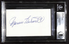 Maurice Richard Canadiens HOF Signed 3x5 Index Card BECKETT 0