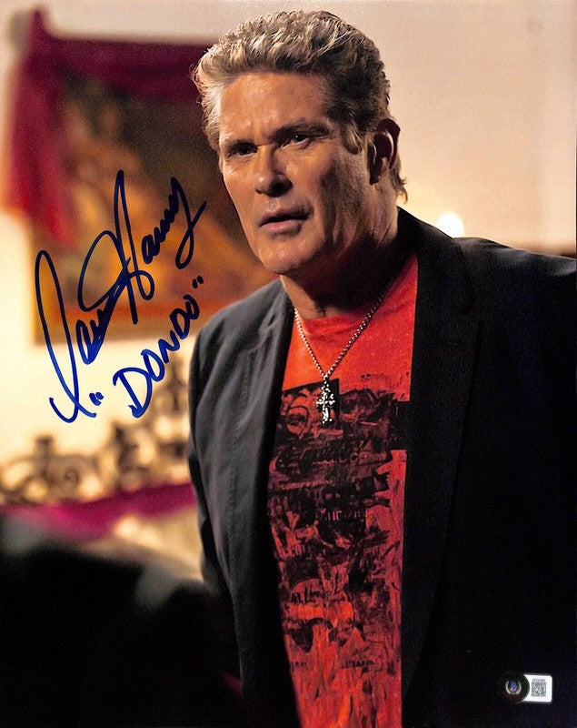 David Hasselhoff Sons of Anarchy Signed 11x14 Photo BECKETT (Grad Collectio0