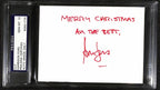 Harrison Ford "Merry Christmas" Signed 3x5 Index Card PSA/DNA Auto GEM MT 100