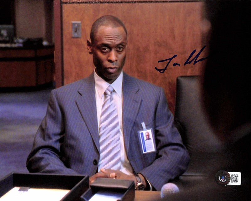 Lance Reddick The Wire Signed 8x10 Photo BECKETT (Grad Collection)0