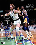 Magic Johnson and Bill Walton Signed & Inscribed 11X14 Photoraph BAS 0
