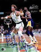 Magic Johnson and Bill Walton Signed & Inscribed 11X14 Photoraph BAS 0