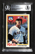 1978 Topps #270 Carlton Fisk VINTAGE Signed Card BECKETT (Grad Collection)0