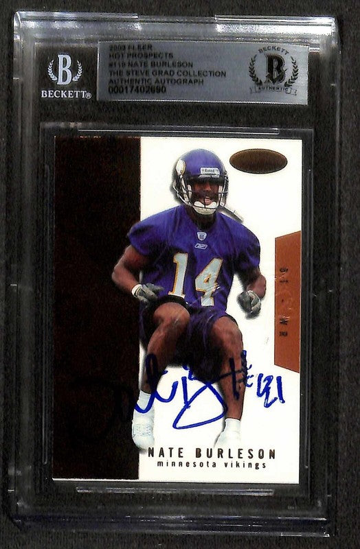 Nate Burleson 2003 Topps Black #119 Signed RC Rookie Card BECKETT 0