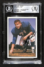 1981 TCMA Football Greats #1 Alex Karras LIONS Signed Auto Card BECKETT 0