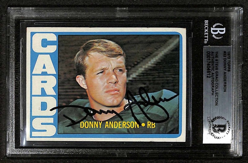 Donny Anderson Cardinals 1972 Topps #32 Signed Card Encapsulated0