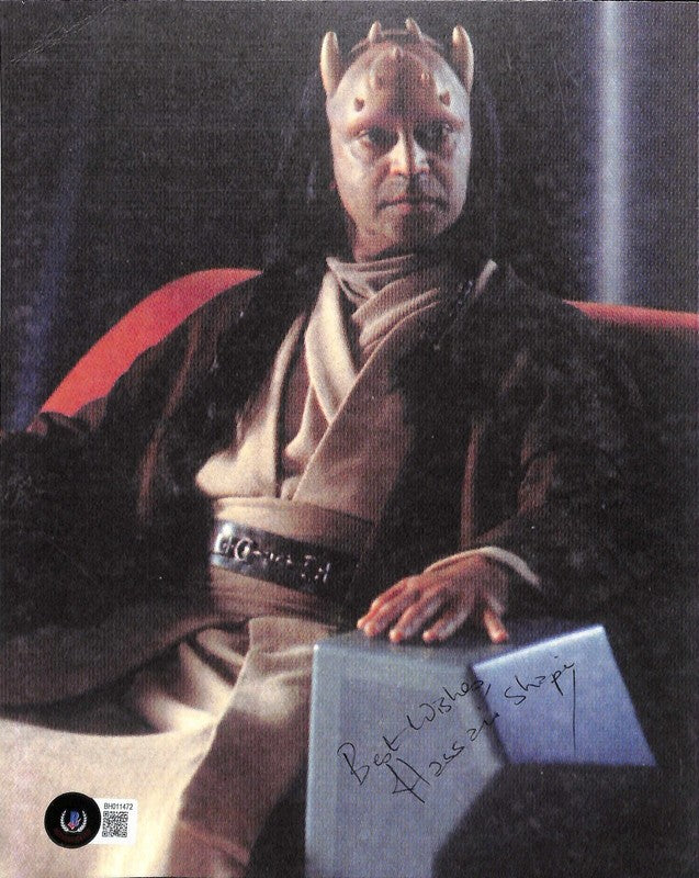 Hassani Shapi "Eeth Koth" Star Wars The Phantom Menace Signed 8x10 Photo BECKETT0