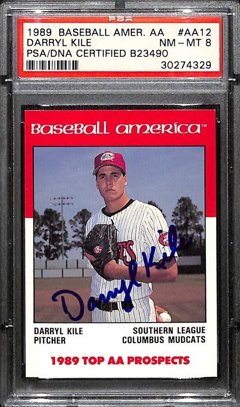 1989 Baseball America #AA-12 Darryl Kile TOP AA PROSPECTS SIGNED PSA NM-MT 8 0
