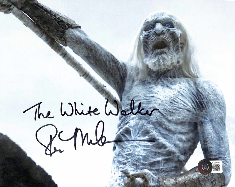 Ross Mullan White Walker GOT Signed 8x10 Photo BAS (GRAD COLLECTION)0