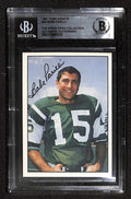 Babe Parilli New York Jets 1981 TCMA Greats #42 Signed Card BECKETT Encapsulated0