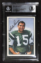 Babe Parilli New York Jets 1981 TCMA Greats #42 Signed Card BECKETT Encapsulated0