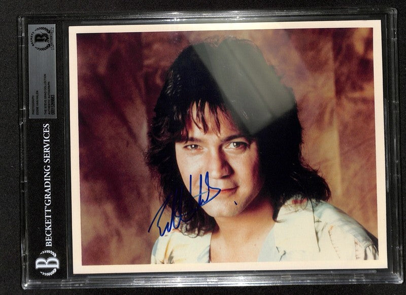 Eddie Van Halen Signed 8X10 Photograph  BECKETT (Grad Collection)0