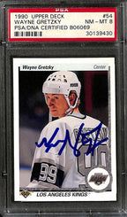 Wayne Gretzky 1990 Upper Deck #54 Signed Card  NM-MT 8 PSA/DNA0