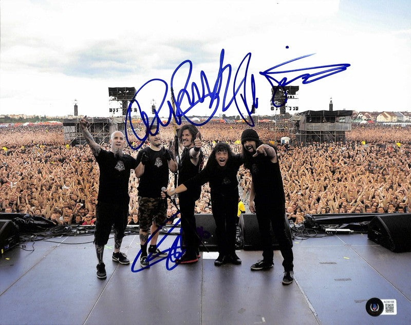 Anthrax x 3 Signed 11x14 Photograph Beckett (Grad Collection)0
