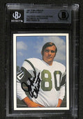 John Elliott New York Jets 1981 TCMA Greats #51 Signed Card BECKETT Encapsulated0