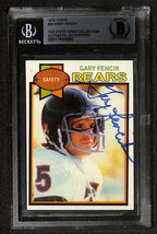 Gary Fencik Chicago Bears 1979 Topps #92 Signed Card BECKETT Encapsulated0