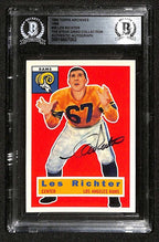 Les Richter Los Angles Rams 1994 Topps Archives 1956 #30 Signed Card BECKETT0