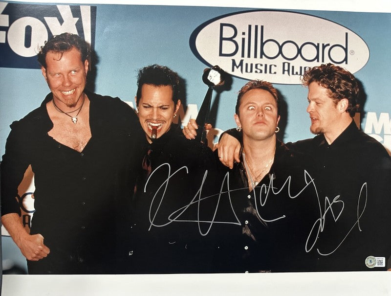 Metallica Ulrich, Hammett, Newsted Signed 16x20 Photo BECKETT (Grad Collection)0
