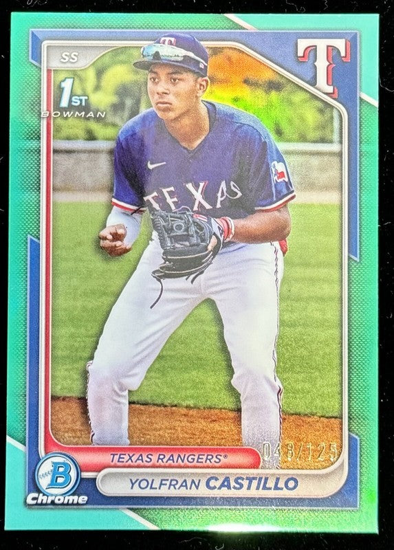 2024 Bowman Chrome #BCP-159 Yolfran Castillo Green Refractor 048/1250