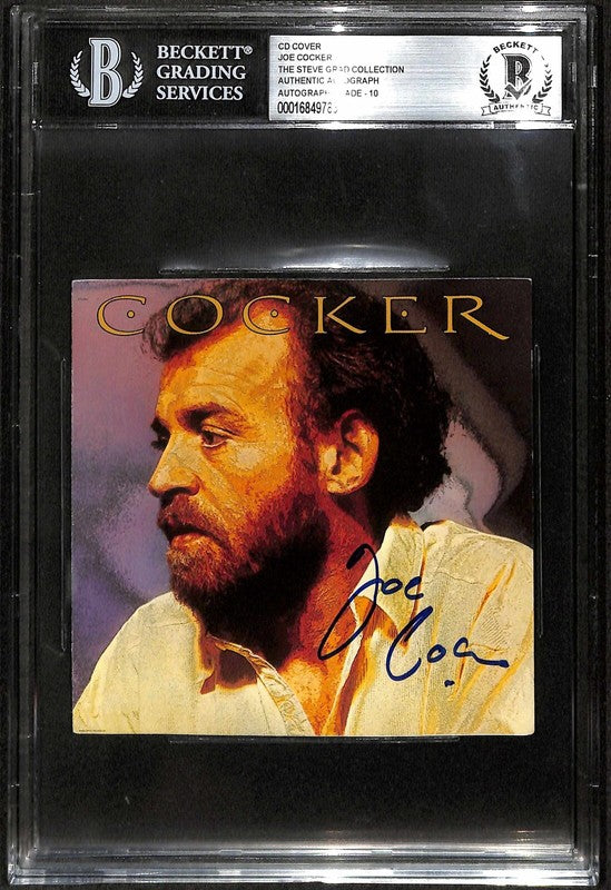 Joe Cocker Signed CD Booklet Auto Grade 10 BECKETT(Grad Collection)0