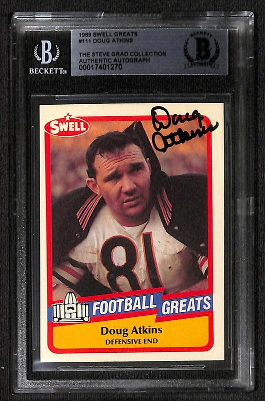 Doug Atkins Chicago Bears 1989 Swell Greats #111 Signed Card BECKETT0