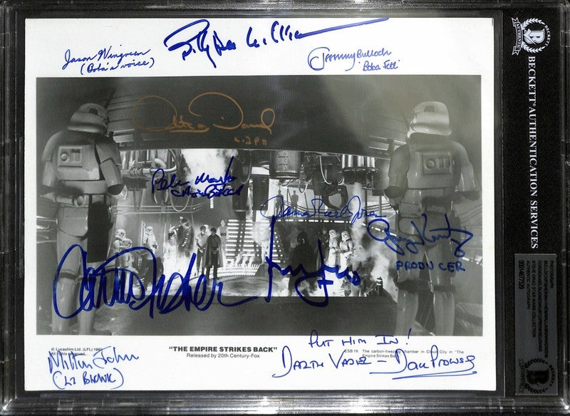 Star Wars ESB Bespin Freezing Chamber Multi Signed x11 Photo BAS 0
