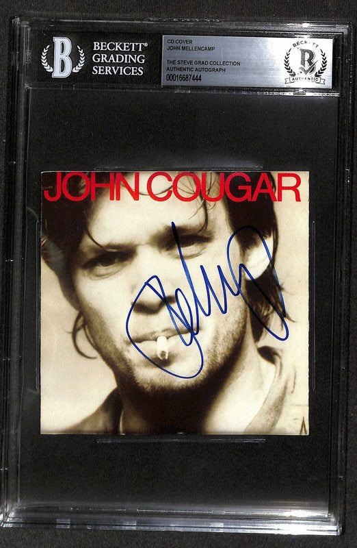 John Cougar Mellencamp Signed CD Jacket BECKETT Grad Collection0