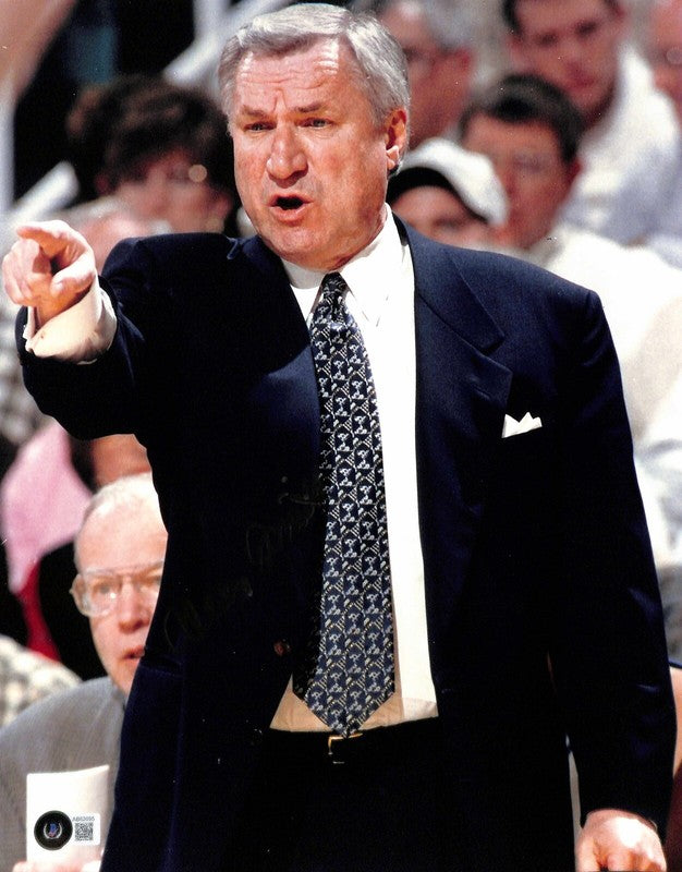 Dean Smith North Carolina Coach Legend Signed 11x14 Photograph BECKETT BAS 0