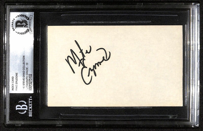 Mike Eruzione USA Olympic Legend Signed 3x5 Index Card BECKETT0