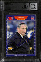 1989 Pro Set Chuck Noll #355 Signed Steelers HOF Autographed Card Beckett0