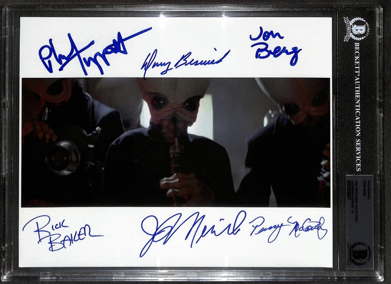 Star Wars ANH Original Cantina Band Signed x6 AUTO GRADE 10 BECKETT0
