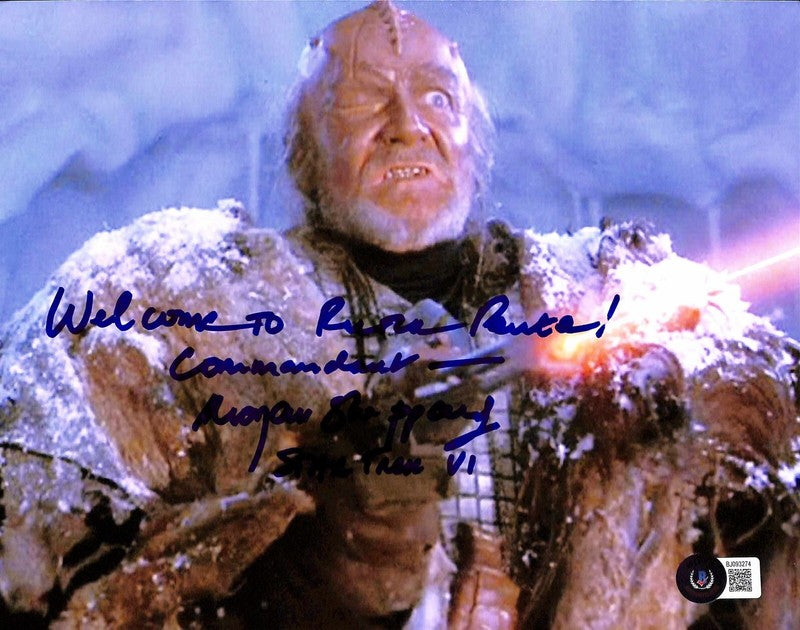 Morgan Sheppard Star Trek VI Signed & Inscribed 8x10 Photograph BECKETT0