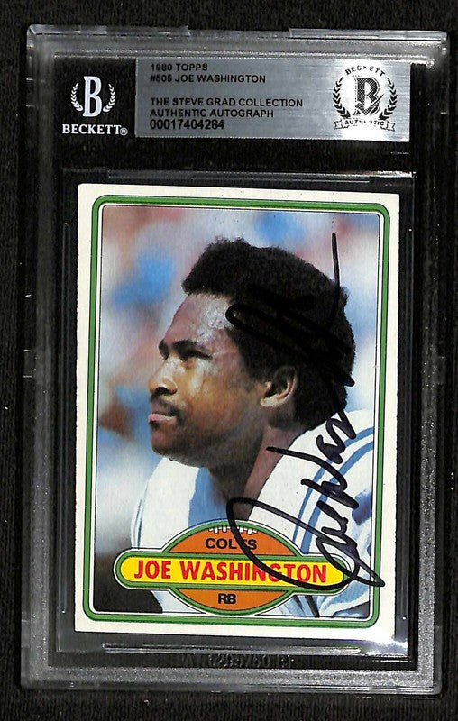Joe Washington Baltimore Colts 1980 Topps #505 Signed Card BECKETT0