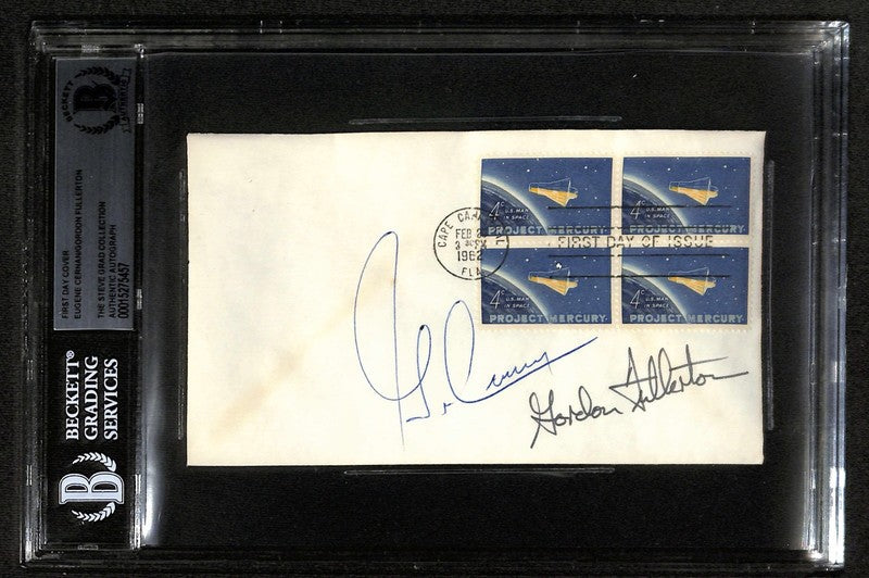 Gene Cernan Gordon Fullerton Signed NASA Astronaut FDC BECKETT0