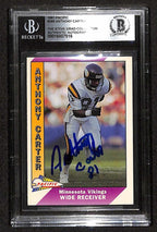Anthony Carter Minnesota Vikings 1991 Pacific #285 Signed Card BECKETT0