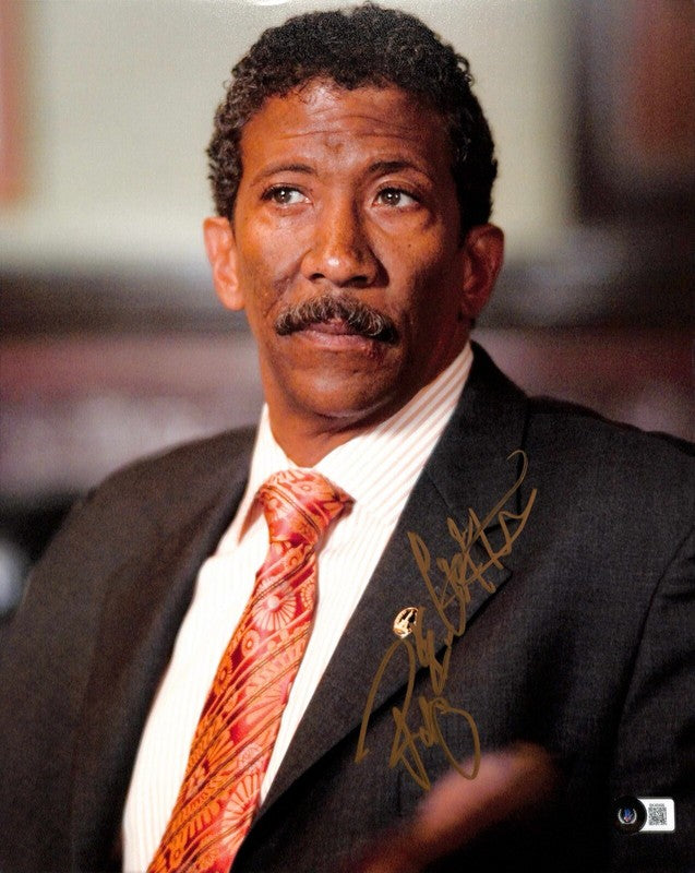 Reg E Cathey  The Wire Signed 11x14 Photo BECKETT Grad Collection0