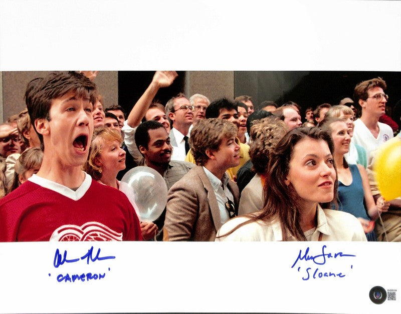 Alan Ruck & Mia Sara Signed & Inscribed Ferris Bueller 11x14 Photo BAS0
