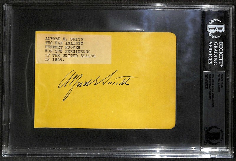 Alfred “Al” Smith 42nd New York Governor Signed Album Page BECKETT0