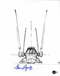 Norman Reynolds Star Wars Shuttle Craft Concept Signed 11x14 Photograph BECKETT0
