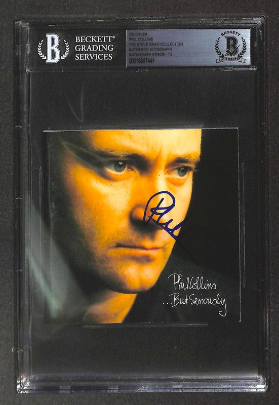 Phil Collins Signed 'But Seriously' CD Jacket Auto 10 BECKETT (Grad Collection)0